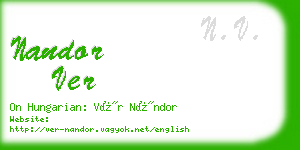 nandor ver business card